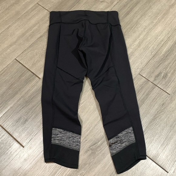 Lululemon If You're Lucky Crop Full-On Luxtreme Black Heathered Leggings size 6 - Picture 1 of 7